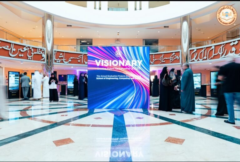 جامعة دار الحكمة تختتم معرض Visionary 2026 بمشاريع ابتكارية لخريجات كلية الهندسة والحاسبات والتصاميم