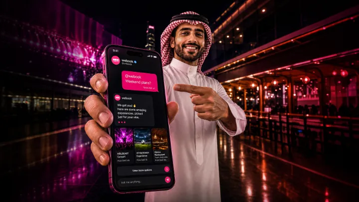ويبوك تطلق مساعد الحجز بالذكاء الاصطناعي عبر إكس وإنستغرام وواتساب و تطبيقها