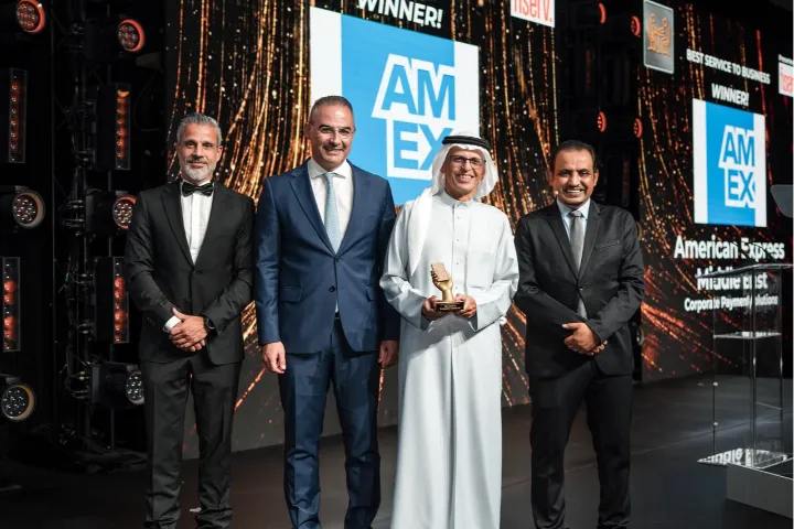 شركة أمريكان إكسبريس الشرق الأوسط تحصد جائزة “أفضل خدمة لقطاع الأعمال” في حفل جوائز البطاقات والمدفوعات للشرق الأوسط 2026